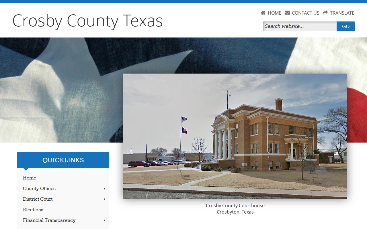 Crosby County criminal history department directory