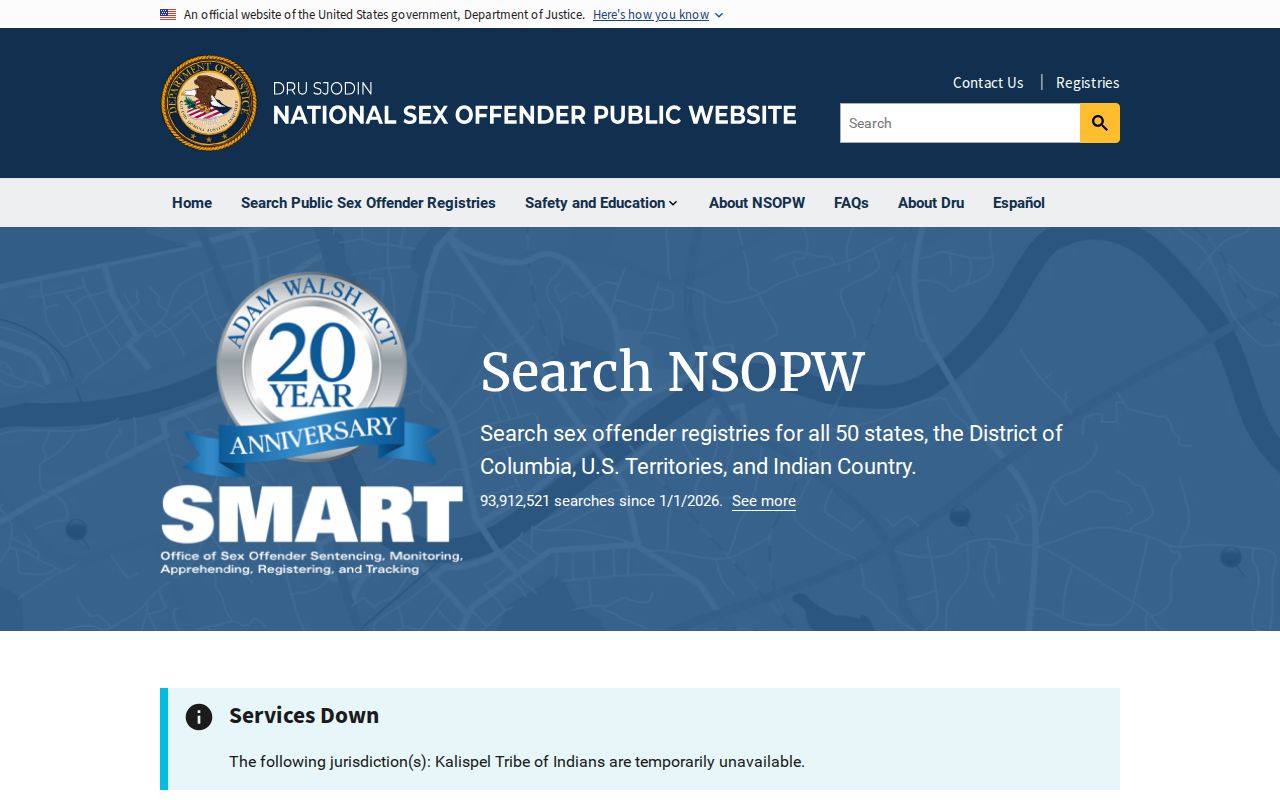 National registry search for a Crosby County sex offender check